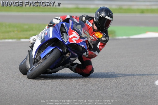 2009-05-10 Monza 0249 Superstock 1000 - Warm Up - Nicolas Pouhair - Yamaha YZF R1